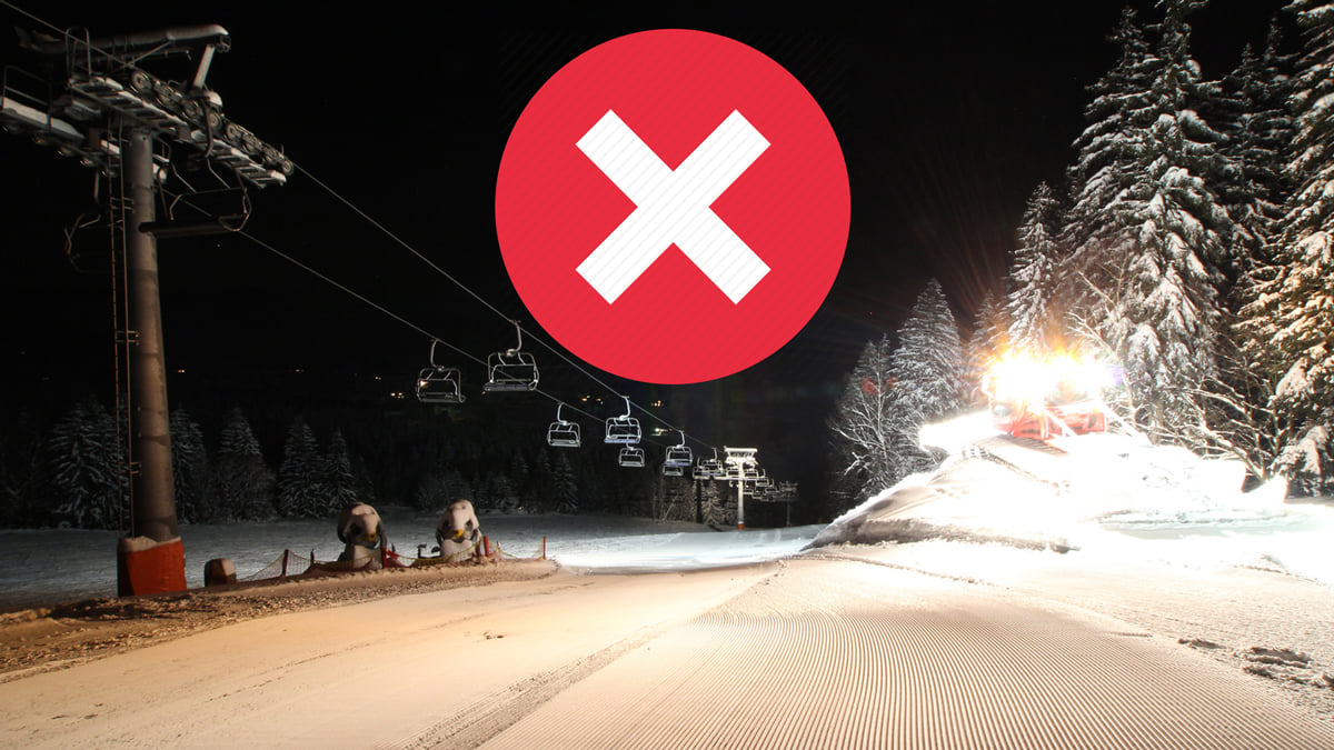 Večerní lyžování zrušeno - do odvolání