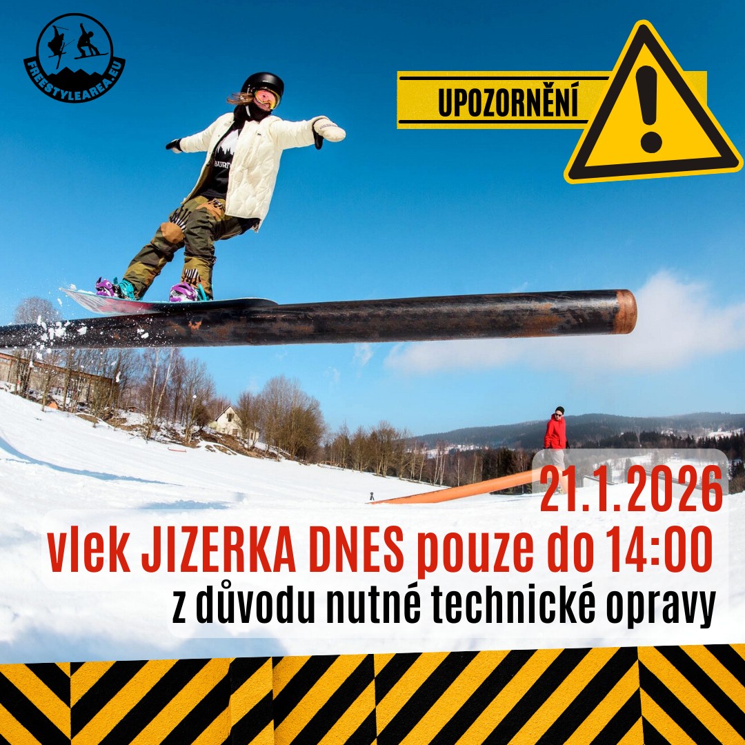 DNES vlek Jizerka provoz pouze do 14:00 h