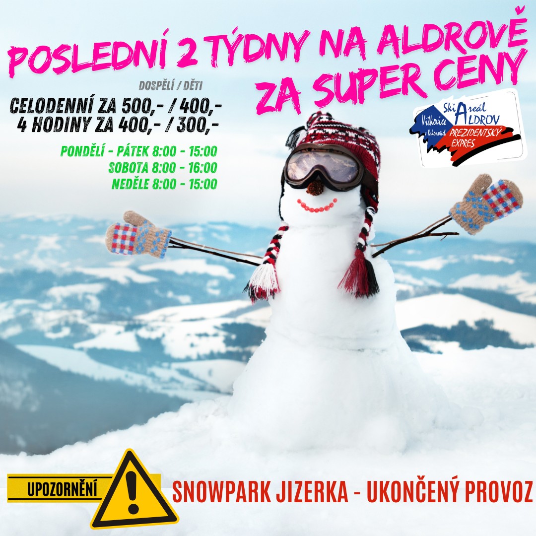 Poslední 2 týdny na Aldrově za super ceny!